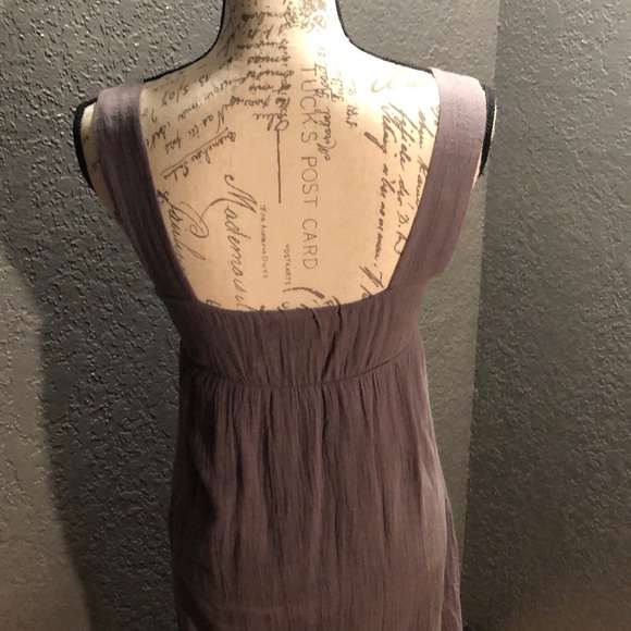 Ella Moss XS Gray Beaded Neckline BOHO Maxi Dress - Picture 4 of 8